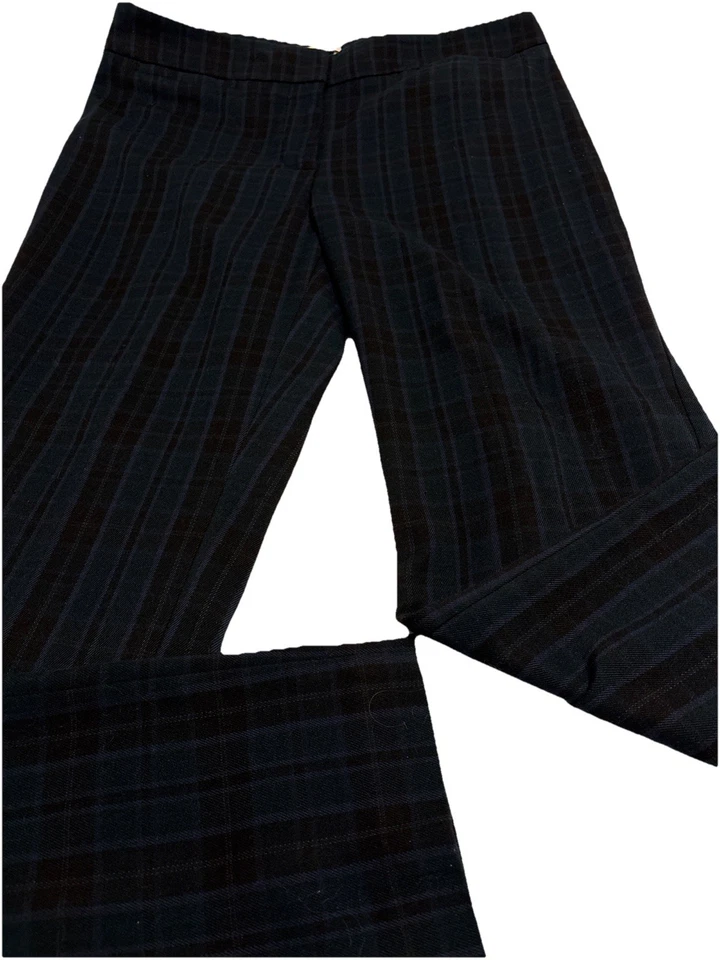 Talbots Signature Womens Navy Green Plaid  Blend Dress Pants Slacks CA23147 Sz 6 - Image 1 of 4