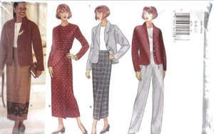 4636 UNCUT Vintage Butterick Schnittmuster Jacke Top Rock Hose OOP SEW FF  - Bild 1 von 2