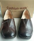 Cushion Walk Ladies Flexible Lightweight Comfort Brown Patent Shoes Size 5 New
