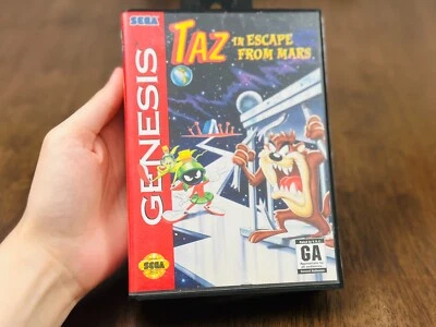 Taz in Escape From Mars SEGA Genesis 1994 Complete CIB (Tested) - Image 1 of 2