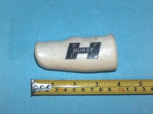 Hurst 3 Speed Shifter H-Pattern T-Handle Vintage Ivory White Knob - Picture 1 of 12