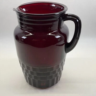 Anchor Hocking Royal Ruby Windsor 64 Oz Pitcher - Vintage - Image 1 of 3