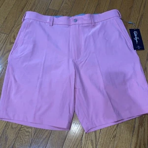 Walter Hagen Flat Front P11 Golf Shorts Mens 36 Brilliant Pink Wrinkle Resistant - Picture 1 of 2