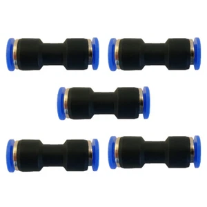 5pc 1/8" OD Tube Pneumatic Straight Union Connector, Push To Connect Air Fitting - Picture 1 of 4