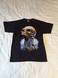 Y2K Wes Benscoter Skull Stairway Castle Large anvil T-Shirt  - Picture 1 of 8