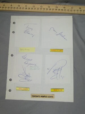 Dennis Dupere Mike Pelyk Norm Ullman Terry Clancy Ron Ellis Autograph Toronto - Image 1 of 4
