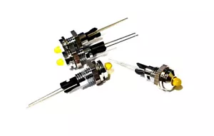 LED (3mm) Leuchtdiode gelb verchromte Fassung (Außenreflektor) 10-19V - Bild 1 von 4