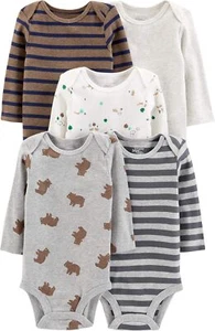 Simple Joys by Carter's Unisex Babies' 12 Months, Bear/Forest Animals/Stripe - Picture 1 of 6