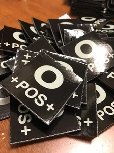 O Positive Blutgruppenpflaster IR reflektierend Original Militär USGI O +POS+ - Bild 1 von 2