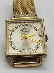 Longune Astromatic 25 Men's Watch, Swiss Made, 36 Genuine Diamonds, Runs Well - Picture 1 of 14