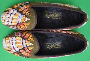 Bowhill & Elliott Hand-Nadelspitze Shell Motiv Hausschuhe Gr. 6 1/2 UK/ 7 1/2 US - Bild 1 von 8