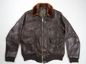 Vintage 1951 Korean War US Navy 55J14 G-1 Flight Jacket A. Pritzker & Sons Leather - Bild 1 von 19