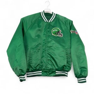 Vintage New York Jets Satin Jacket Chalk Line Bomber Chalkline Mens XXL 2XL RARE - Picture 1 of 10
