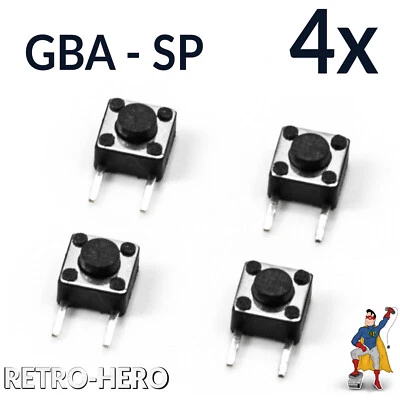 4 x Ersatz L & R Schulter Tasten Schalter Game Boy Advance SP Trigger GBA SP