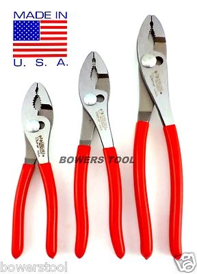 Wilde Tool 3pc Combination Slip Joint Plier Set 6, 8 & 10” MADE IN USA Pliers - Image 1 of 4