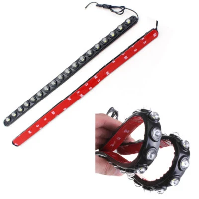 汽车白色 18 LED 驾驶日间行车灯 DRL 自动软条雾灯 — 第 1/4 张图片