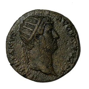 Hadrian 117-138 AD Bronze Dupondius Ancient Roman Coin - Picture 1 of 2