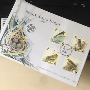 ISLE of MAN FIRST DAY COVER 2000 SG882-85 Manx Song Birds FDC Unaddressed WCP - Picture 1 of 2