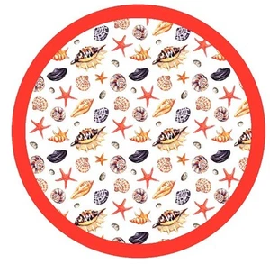 63" Round Beach Towel - Design "Multi Shells" - Picture 1 of 1