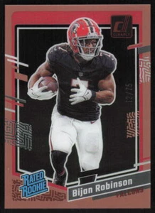 2023 Clearly Donruss Rated Rookie Orange #53 Bijan Robinson /75 Atlanta Falcons - Picture 1 of 2
