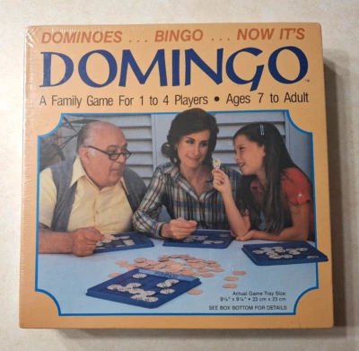 Vintage Domingo Whitman Family Game 1980s Toy NEW SEALED Dominoes Bingo 1982 - Image 1 of 4