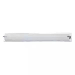 Designers Choice Paramount Series 6-Light Chrome Vanity Light Linen Glass Shade - Picture 1 of 7