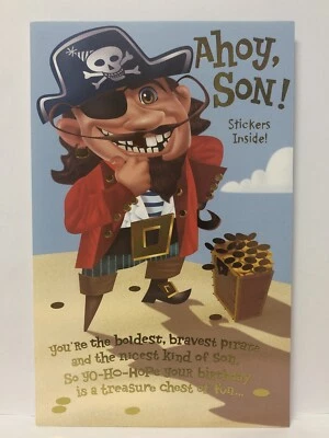 Наклейка на день рождения мальчика Pirate Son American Greetings - Изображение 1 из 3