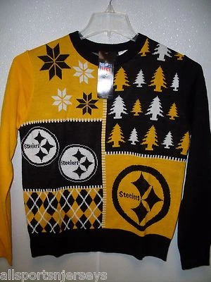 NFL Pittsburgh Steelers Busy Block Ugly Sweater Youth Size Youth Small by FOCO - Image 1 of 3