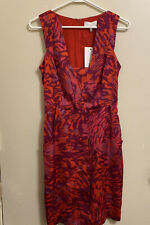 Adam By Adam Lippes Women’s Silk Red & Pink Printed Sheath Dress Size 0 New NWT