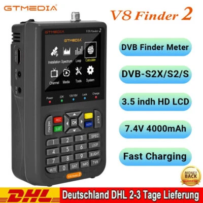 Profi Sat Finder GTMEDIA V8 Satelliten Messgerät SATFINDER DVB-S/S2/S2X,3.5"LCD - Bild 1 von 4