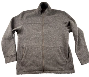 Outdoor Research Men's Flurry Jacket XL Full-Zip Brown Wool Blend Fleece Lined - Picture 1 of 7