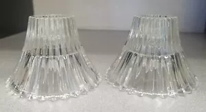 2 candelabros apilables de vidrio Indiana Pilar y Tealight vintage años 90 NUEVO - Imagen 1 de 6