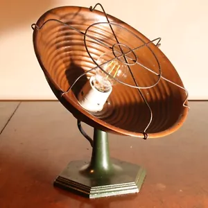 Super looking converted heat lamp / wall light, ribbed copper reflector 1930s - Picture 1 of 19