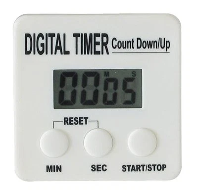 Digital Timer Count Down Zähler Küchenwecker Eieruhr Kurzzeitmesser Magnet weiß - Bild 1 von 2