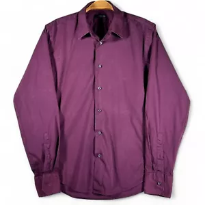 Zara Man Mens Shirt Casual Long Sleeve Purple Size L Large - Picture 1 of 11