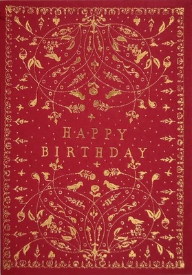 Tarjeta de feliz cumpleaños impresa a mano - diseño de rueda escocesa de aluminio Foto 1 de 3