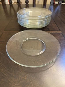 Set of 10 Vintage French Classique Style Clear Glass Salad Desert Plates 8” - Picture 1 of 3