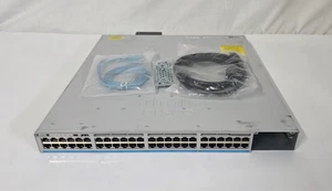 Cisco C9300-48UXM-A 48 Port mGig UPOE (36 Port 2.5G 12 10G) Network Switch - Picture 1 of 4
