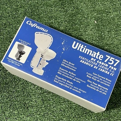 Caframo Ultimate 747/757 12v DC 2-Speed 7" Fan Direct Wire Small Cabin Fan White - Image 1 of 4