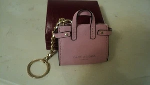 KURT GEIGER PINK LEATHER KEY FOB/KEY CHAIN BAG CHARM*6.5cmX5cmX2.5cm - Picture 1 of 3