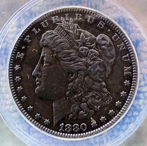 1880 P  Morgan Silver Dollar ANACS Graded AU 50 Condition. - Picture 1 of 4