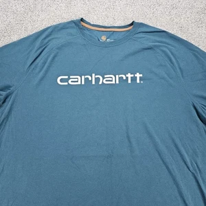 Carhartt Force Logo Teal Blue Men's 2XL T-Shirt NWOT - Picture 1 of 8