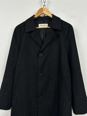 Abrigo para hombre Saint Laurent Paris Hedi Slimane Leopardo Jacquard talla 46 Foto 1 de 4