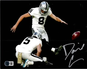 DANIEL CARLSON SIGNED AUTOGRAPH 8X10 PHOTO LAS VEGAS RAIDERS BECKETT BAS COA - Picture 1 of 1