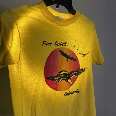 Camiseta De Colección Puntada Única Años 70 80 Colorado Etiqueta CHED Hecha en EE. UU. 16x24 Para Mujer  Foto 1 de 4