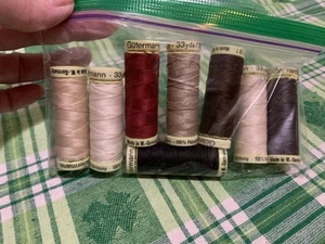 ❤️Gutermann Mixed lot - 8 Spools 100% Viscose Partially Used - Picture 1 of 5