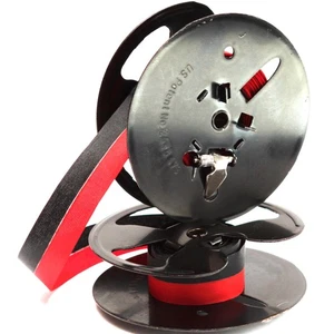 Royal KHM Typewriter Twin Metal Spools with New Black & Red Ribbon - Picture 1 of 5