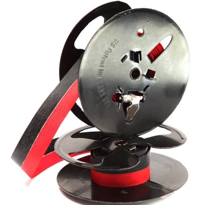Royal KHM Typewriter Twin Metal Spools with New Black & Red Ribbon - Image 1 of 4