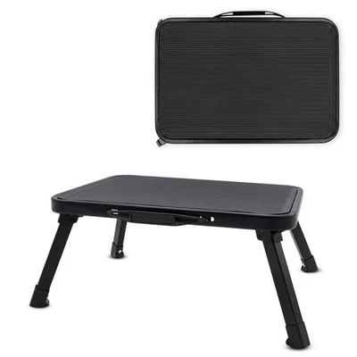 Stahl Tritt Stufe schwarz bis 150 kg - 38 x 26 cm - Bad Küche Antirutsch Bank - Bild 1 von 4