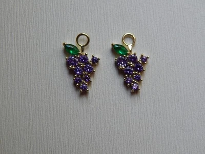 Retired Melinda Maria Icon Purple Grape Charms, Ideal for the "Wine Lover" - Image 1 of 4